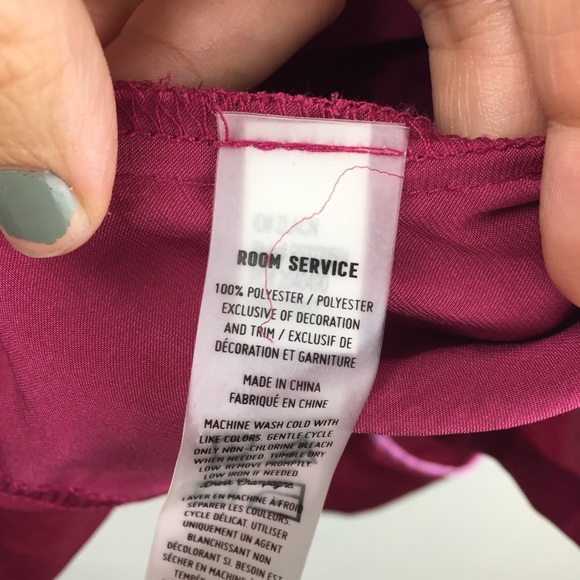 Room Service Red Pink Soft Sleepwear Lounge Top - Picture 6 of 11